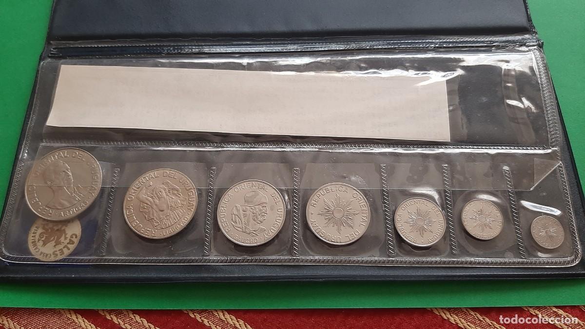 Monedas antiguas de Am&eacute;rica: (URUGUAY)(1989) CARTERITA CON MONEDAS DE URUGUAY A&Ntilde;O 1989