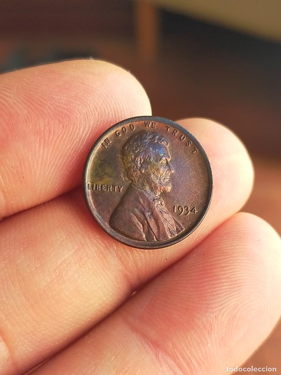 Monedas antiguas de Am&eacute;rica: MONEDA DE 1 UN CENTAVO CENT 1934 USA ESTADOS UNIDOS AMERICA BUENA CONSERVACION