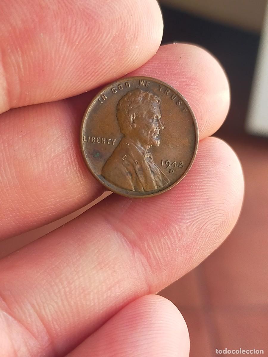 Monedas antiguas de Am&eacute;rica: MONEDA DE 1 UN CENTAVO CENT 1942 D DENVER USA ESTADOS UNIDOS AMERICA BUENA CONSERVACION