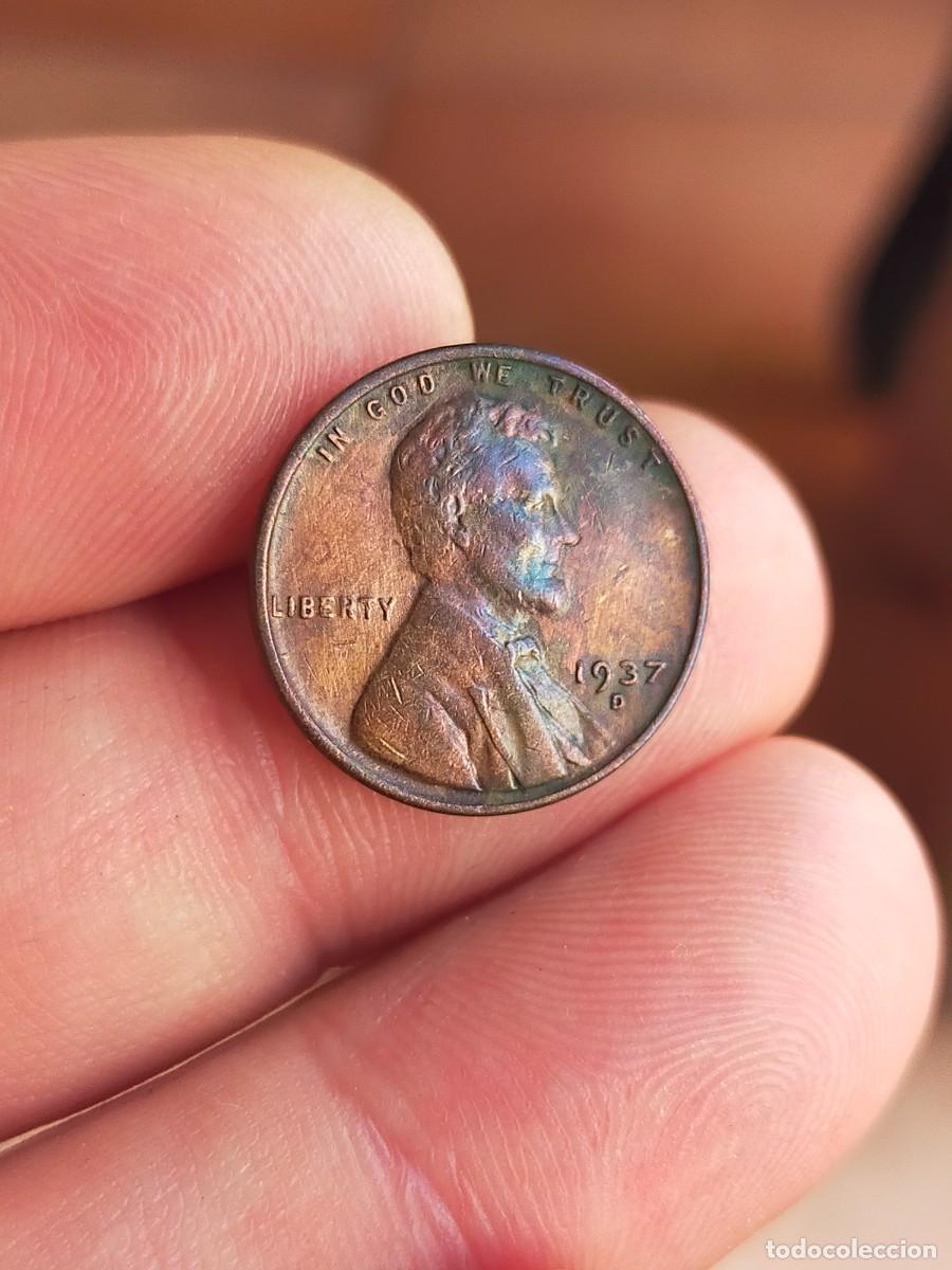 Monedas antiguas de Am&eacute;rica: MONEDA DE 1 UN CENTAVO CENT 1937 D DENVER USA ESTADOS UNIDOS AMERICA BUENA CONSERVACION