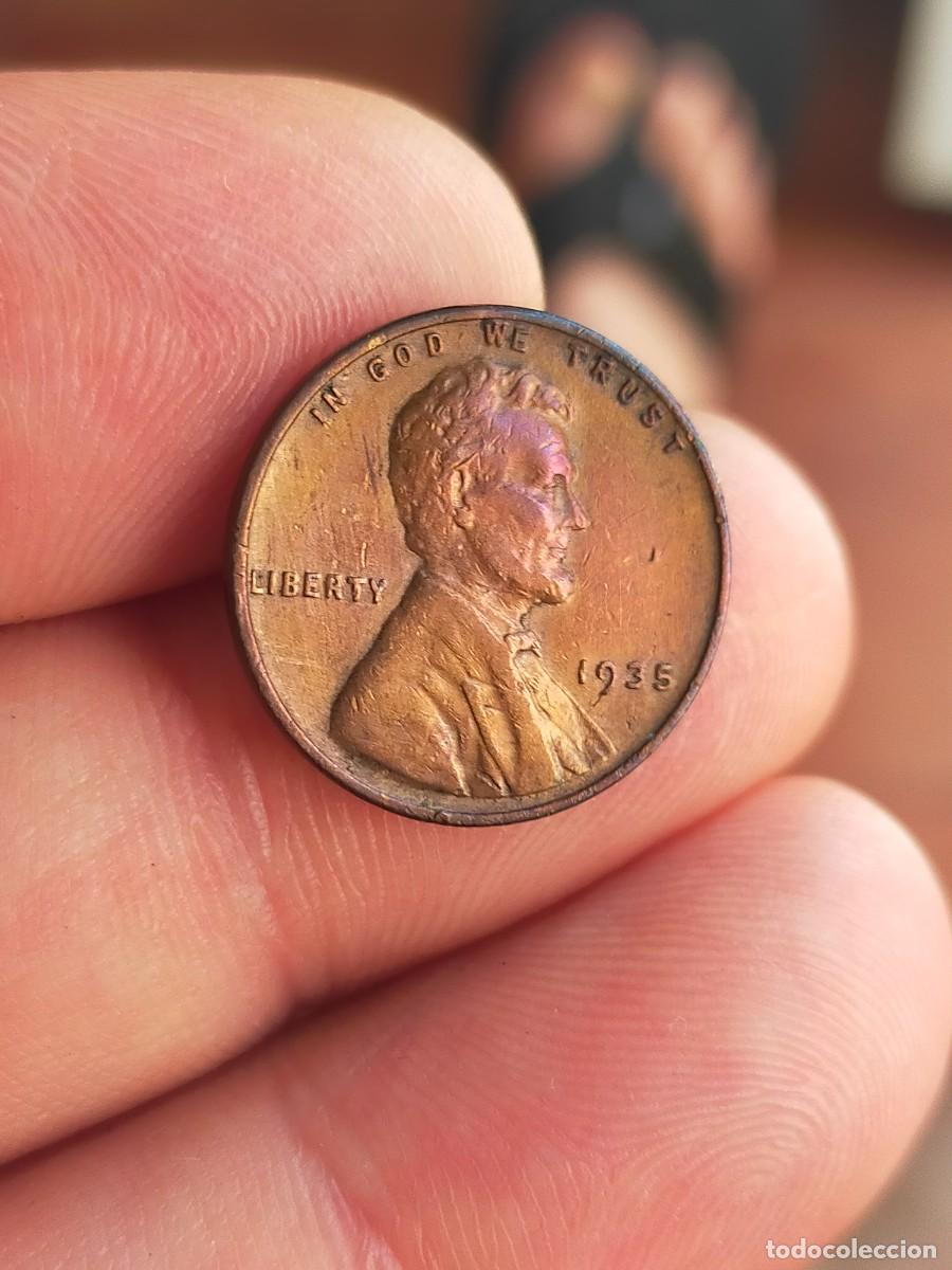 Monedas antiguas de Am&eacute;rica: MONEDA DE 1 UN CENTAVO CENT 1935 USA ESTADOS UNIDOS AMERICA BUENA CONSERVACION