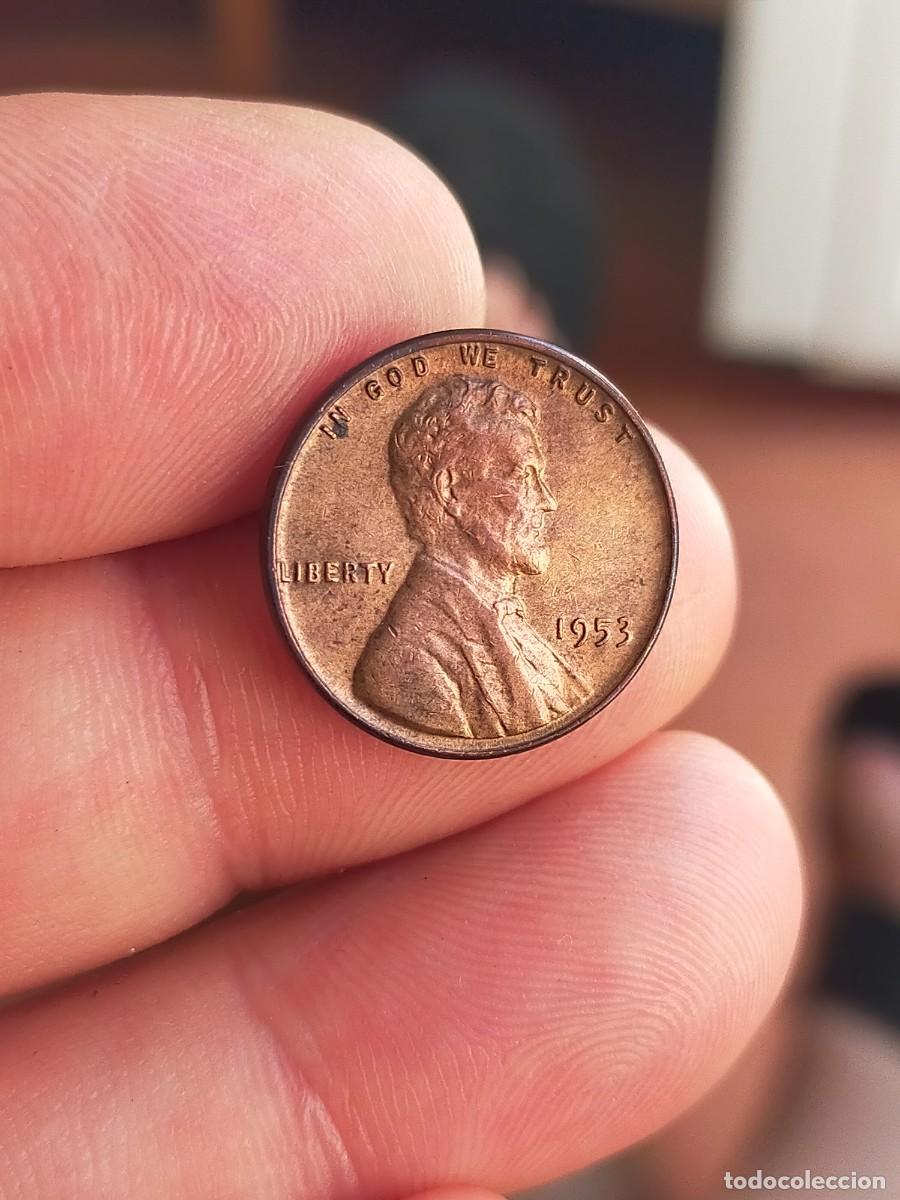 Monedas antiguas de Am&eacute;rica: MONEDA DE 1 UN CENTAVO CENT 1953 USA ESTADOS UNIDOS AMERICA BUENA CONSERVACION