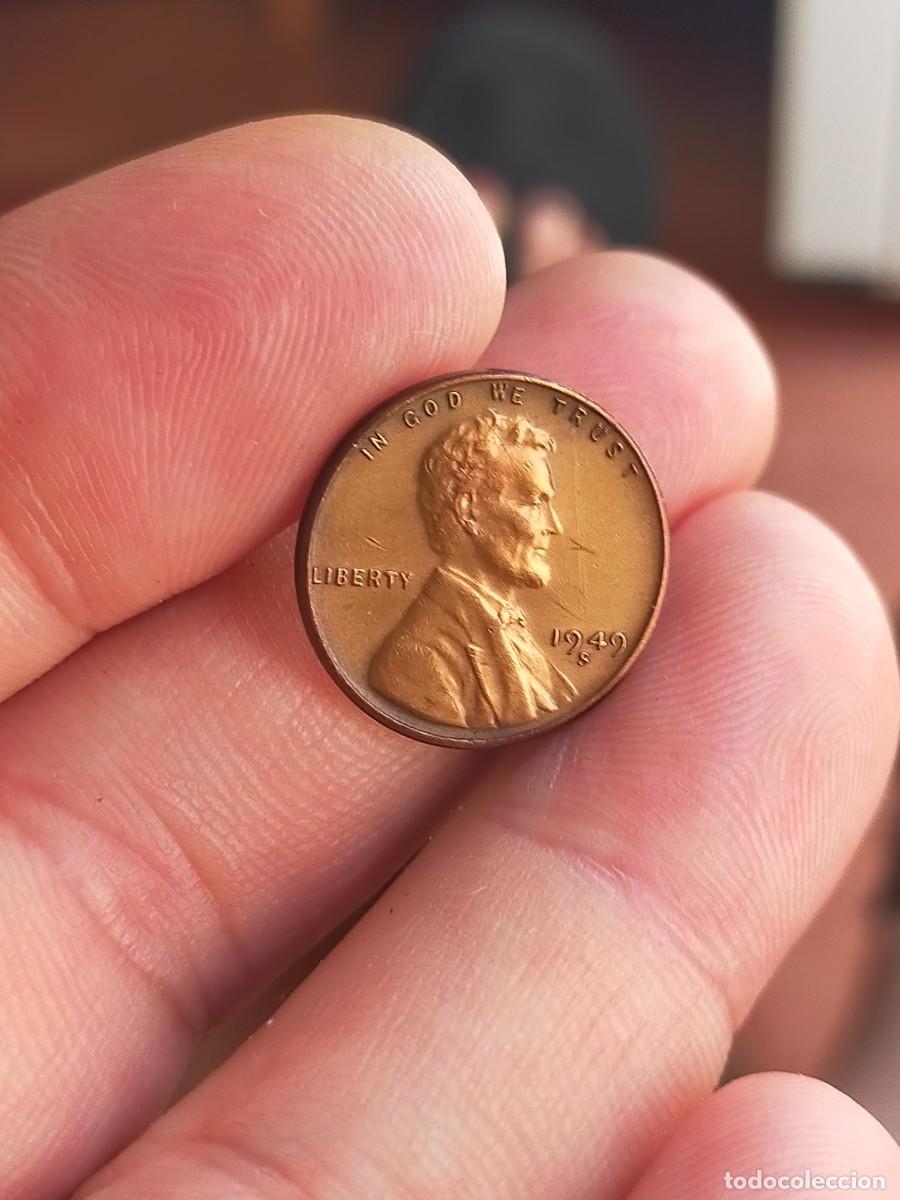 Monedas antiguas de Am&eacute;rica: MONEDA DE 1 UN CENTAVO CENT 1949 S SAN FRANCISCO USA ESTADOS UNIDOS AMERICA BUENA CONSERVACION