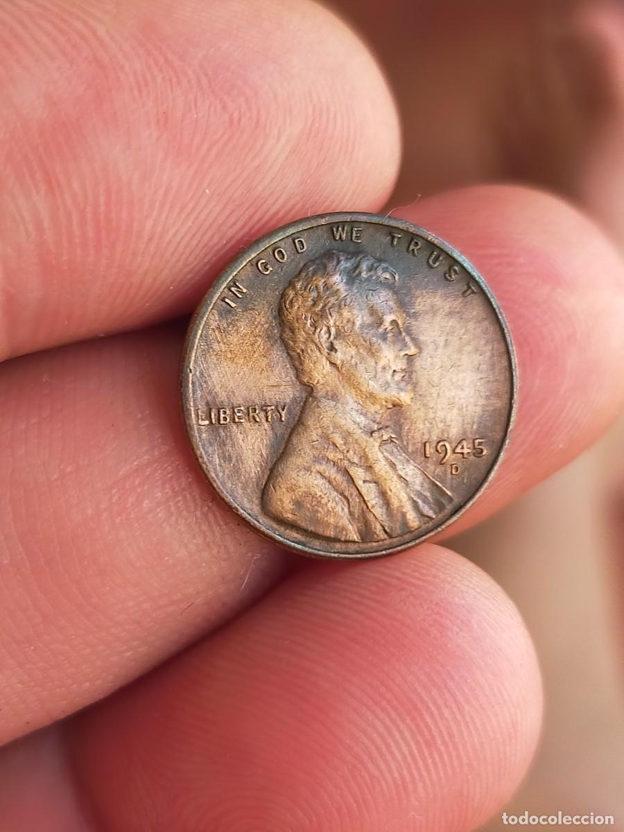 Monedas antiguas de Am&eacute;rica: MONEDA DE 1 UN CENTAVO CENT 1945 D DENVER USA ESTADOS UNIDOS AMERICA BUENA CONSERVACION