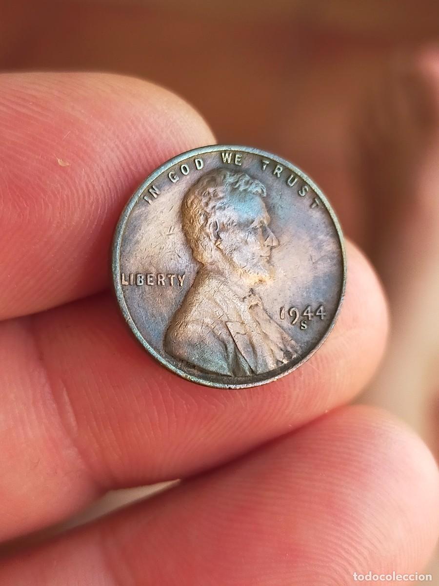 Monedas antiguas de Am&eacute;rica: MONEDA DE 1 UN CENTAVO CENT 1944 S SAN FRANCISCO USA ESTADOS UNIDOS AMERICA BUENA CONSERVACION