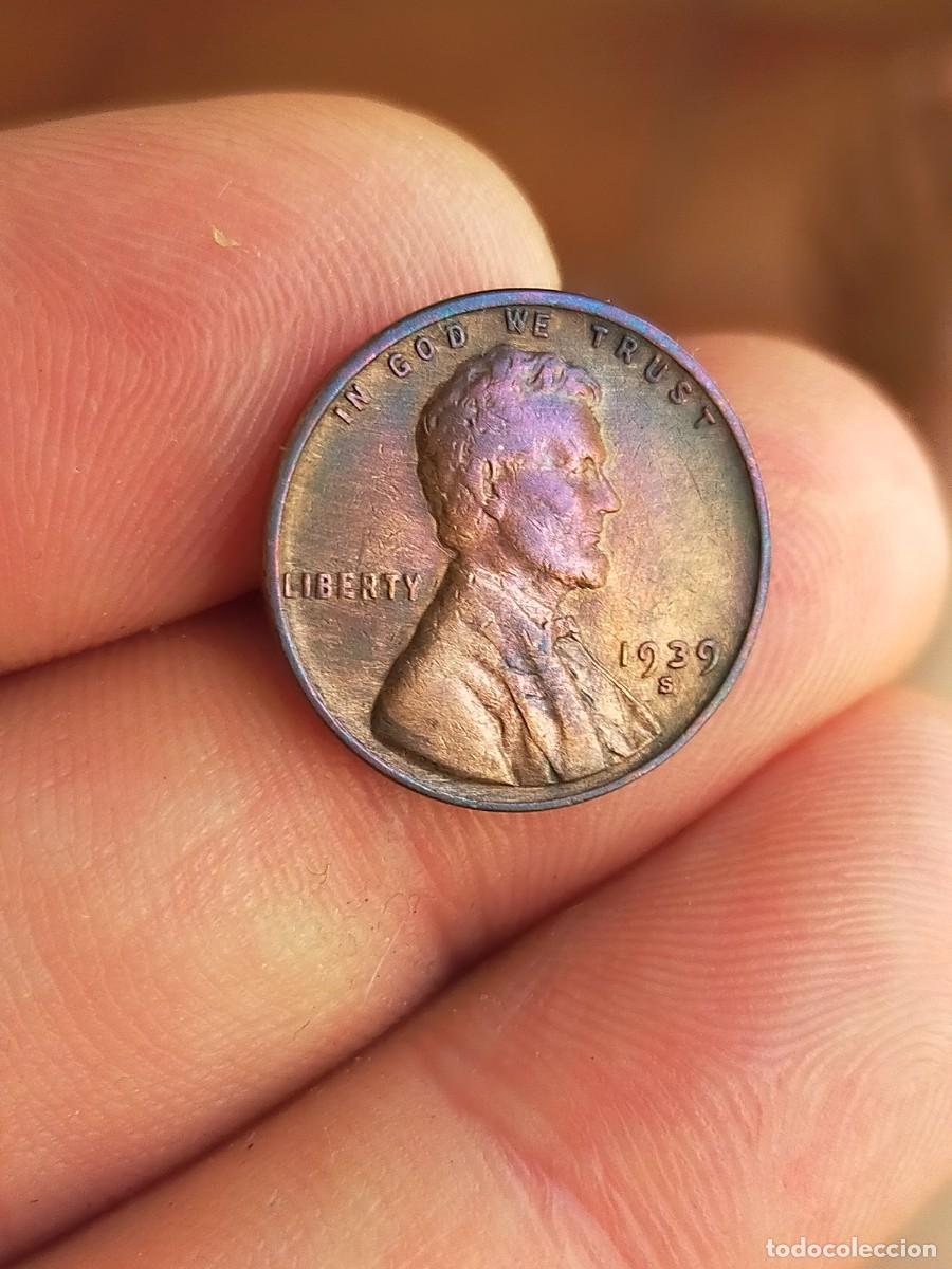 Monedas antiguas de Am&eacute;rica: MONEDA DE 1 UN CENTAVO CENT 1939 S SAN FRANCISCO USA ESTADOS UNIDOS AMERICA BUENA CONSERVACION
