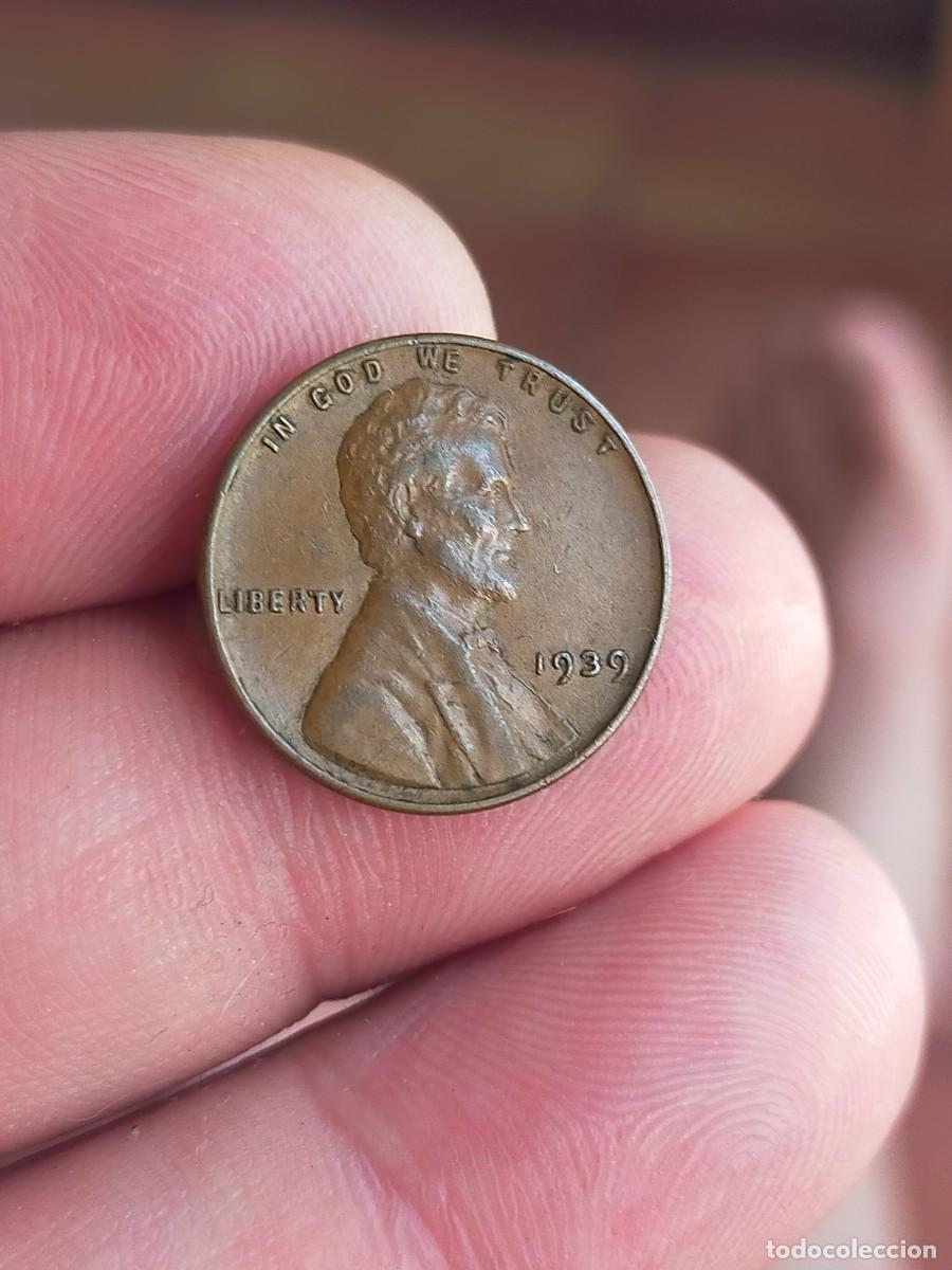Monedas antiguas de Am&eacute;rica: MONEDA DE 1 UN CENTAVO CENT 1939 USA ESTADOS UNIDOS AMERICA BUENA CONSERVACION