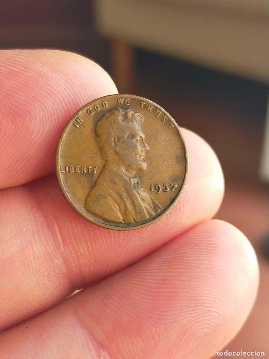 Monedas antiguas de Am&eacute;rica: MONEDA DE 1 UN CENTAVO CENT 1937 USA ESTADOS UNIDOS AMERICA BUENA CONSERVACION