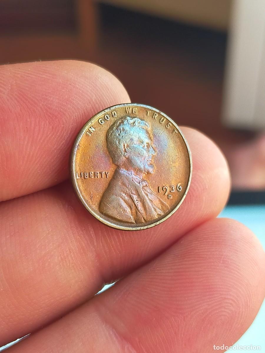 Monedas antiguas de Am&eacute;rica: MONEDA DE 1 UN CENTAVO CENT 1936 D DENVER USA ESTADOS UNIDOS AMERICA BUENA CONSERVACION