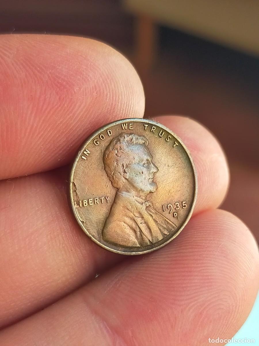 Moedas antigas da Am&eacute;rica: MONEDA DE 1 UN CENTAVO CENT 1935 D DENVER USA ESTADOS UNIDOS AMERICA BUENA CONSERVACION