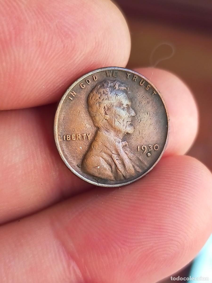 Moedas antigas da Am&eacute;rica: MONEDA DE 1 UN CENTAVO CENT 1930 D DENVER USA ESTADOS UNIDOS AMERICA BUENA CONSERVACION