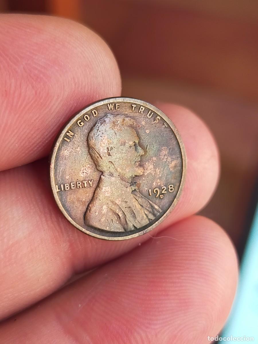 Moedas antigas da Am&eacute;rica: MONEDA DE 1 UN CENTAVO CENT 1928 D DENVER USA ESTADOS UNIDOS AMERICA BUENA CONSERVACION
