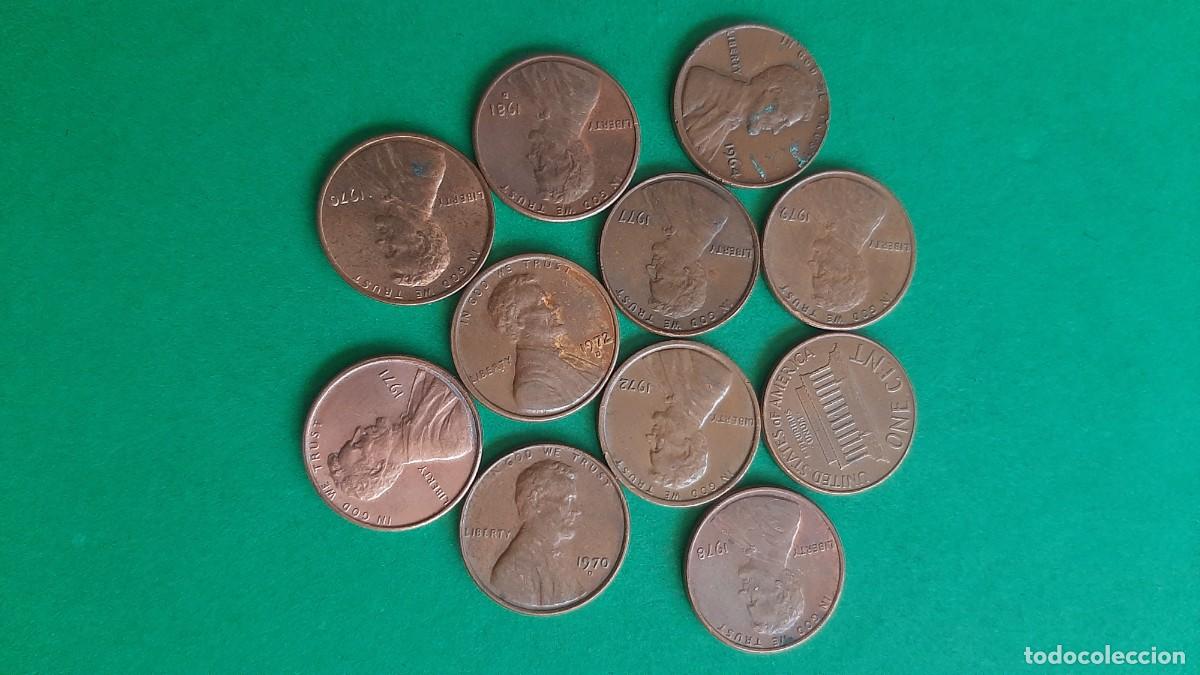 Monedas antiguas de Am&eacute;rica: (E.UNIDOS)(COBRE) LOTE DE MONEDAS