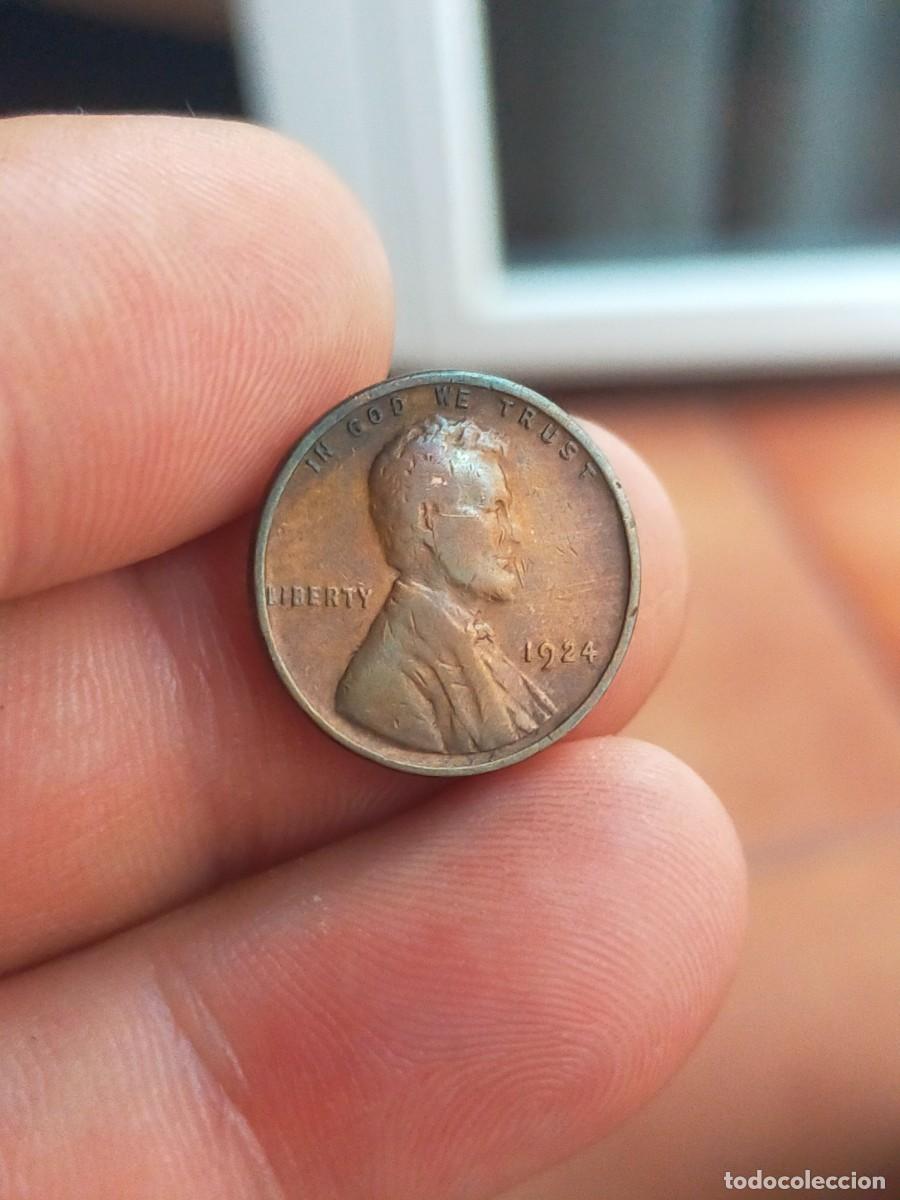 Monedas antiguas de Am&eacute;rica: MONEDA DE 1 UN CENTAVO CENT 1924 USA ESTADOS UNIDOS AMERICA BUENA CONSERVACION