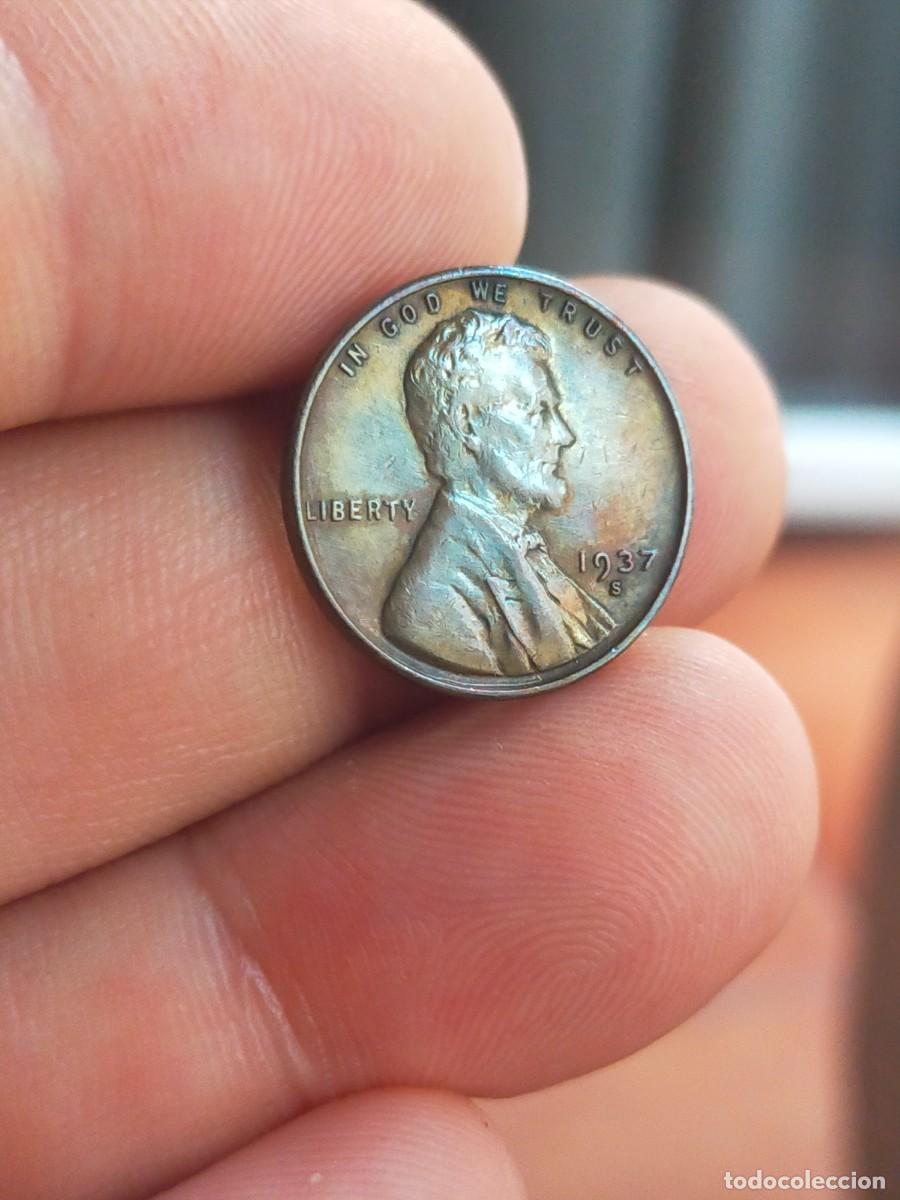 Monedas antiguas de Am&eacute;rica: MONEDA DE 1 UN CENTAVO CENT 1937 S SAN FRANCISCO USA ESTADOS UNIDOS AMERICA BUENA CONSERVACION