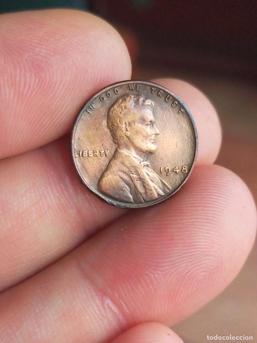 Monedas antiguas de Am&eacute;rica: MONEDA DE 1 UN CENTAVO CENT 1948 USA ESTADOS UNIDOS AMERICA BUENA CONSERVACION