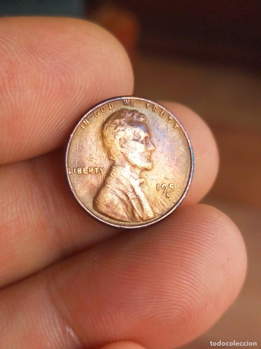 Monedas antiguas de Am&eacute;rica: MONEDA DE 1 UN CENTAVO CENT 1951 S SAN FRANCISCO USA ESTADOS UNIDOS AMERICA BUENA CONSERVACION
