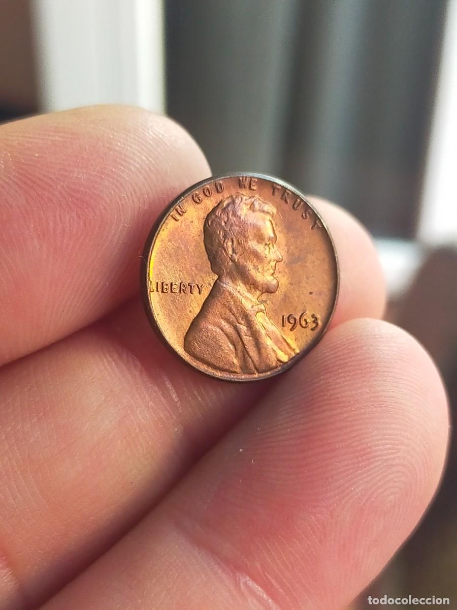 Monedas antiguas de Am&eacute;rica: MONEDA DE 1 UN CENTAVO CENT 1963 USA ESTADOS UNIDOS AMERICA MUY BUENA CONSERVACION
