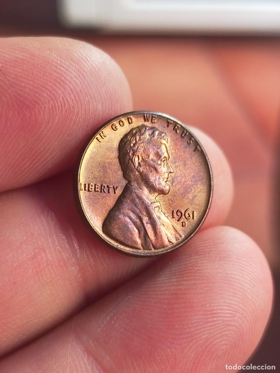 Monedas antiguas de Am&eacute;rica: MONEDA DE 1 UN CENTAVO CENT 1961 D DENVER USA ESTADOS UNIDOS AMERICA MUY BUENA CONSERVACION