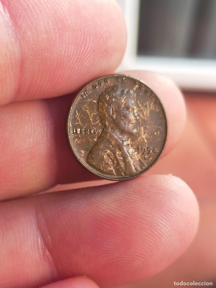 Monedas antiguas de Am&eacute;rica: MONEDA DE 1 UN CENTAVO CENT 1954 D DENVER USA ESTADOS UNIDOS AMERICA BUENA CONSERVACION