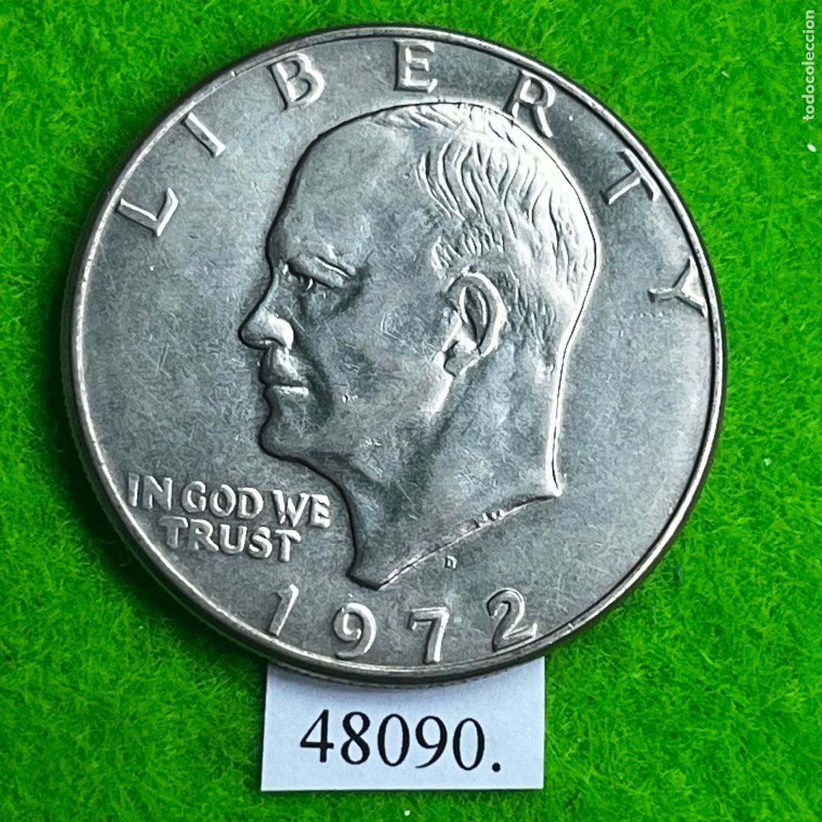 Monedas antiguas de Am&eacute;rica: Estados Unidos de America, 1 dolar Eisenhower, 1972 D ( Denver) USA