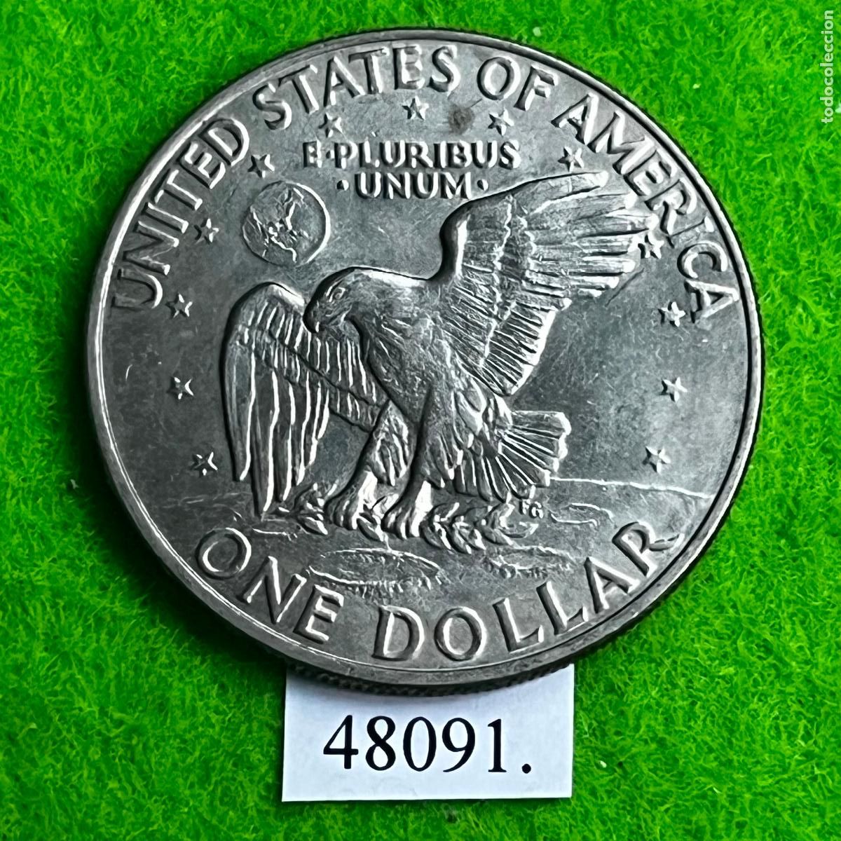 Monedas antiguas de Am&eacute;rica: Estados Unidos de America, 1 dolar Eisenhower, 1972 D ( Denver) USA