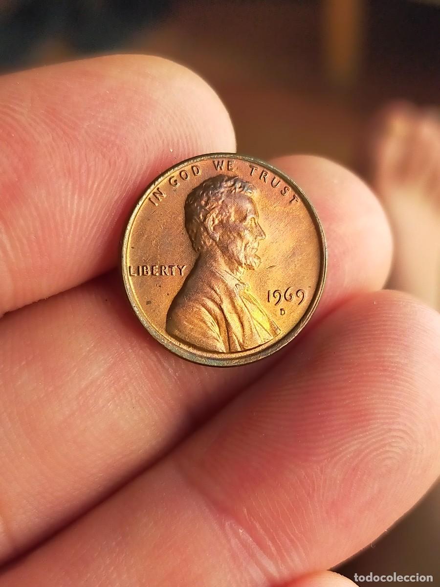 Monedas antiguas de Am&eacute;rica: MONEDA DE 1 UN CENTAVO CENT 1969 D DENVER USA ESTADOS UNIDOS AMERICA MUY BUENA CONSERVACION