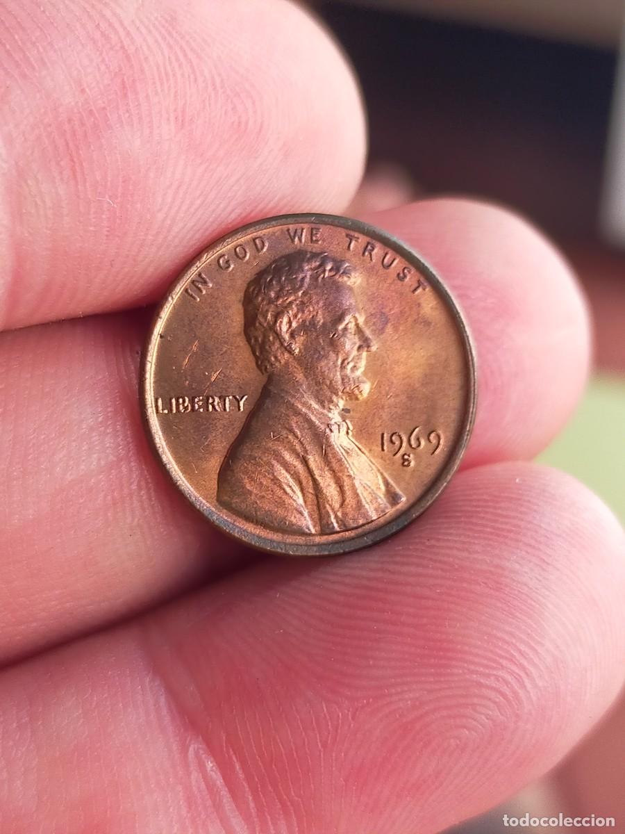 Monedas antiguas de Am&eacute;rica: MONEDA DE 1 UN CENTAVO CENT 1969 S SAN FRANCISCO USA ESTADOS UNIDOS AMERICA MUY BUENA CONSERVACION