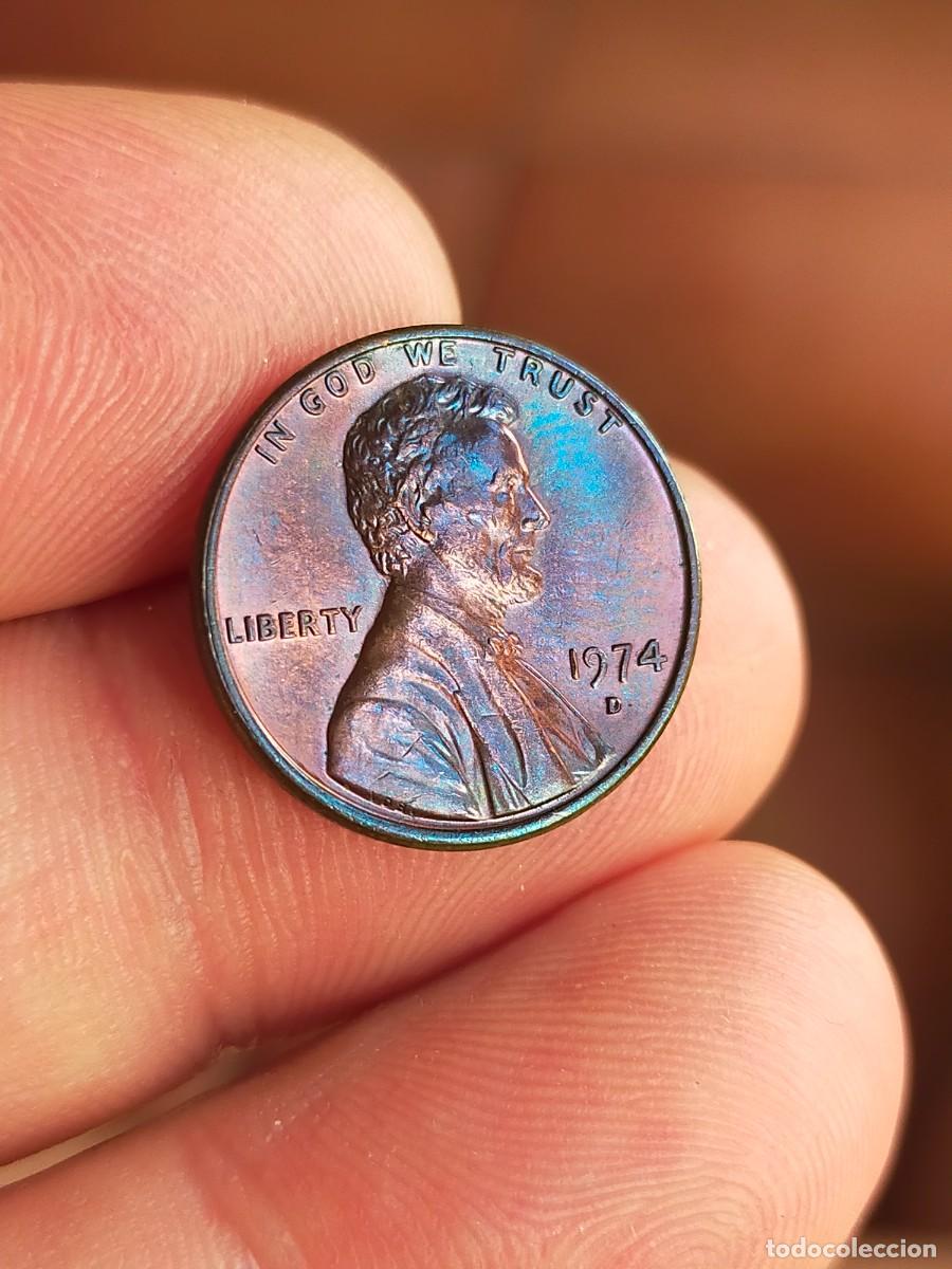 Monedas antiguas de Am&eacute;rica: MONEDA DE 1 UN CENTAVO CENT 1974 D DENVER USA ESTADOS UNIDOS AMERICA MUY BUENA CONSERVACION