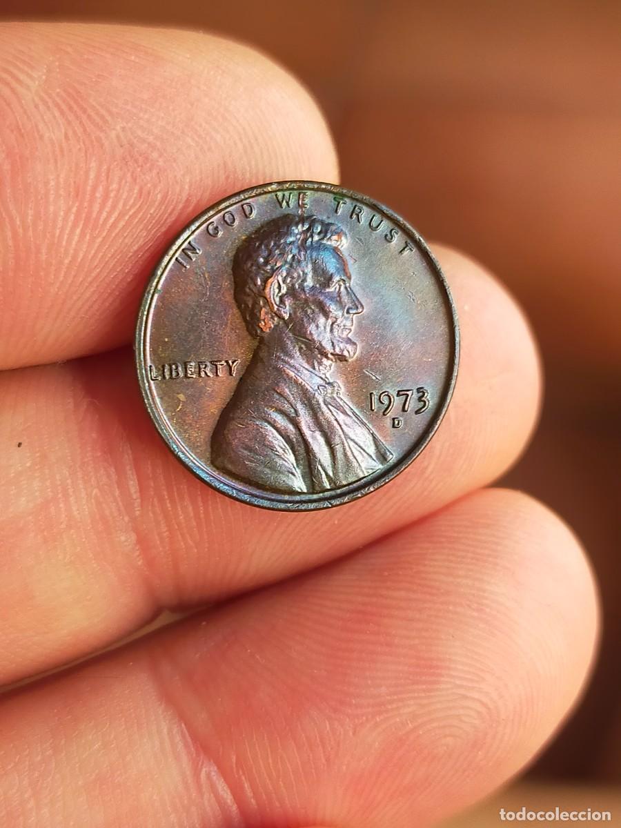 Monedas antiguas de Am&eacute;rica: MONEDA DE 1 UN CENTAVO CENT 1973 D DENVER USA ESTADOS UNIDOS AMERICA MUY BUENA CONSERVACION