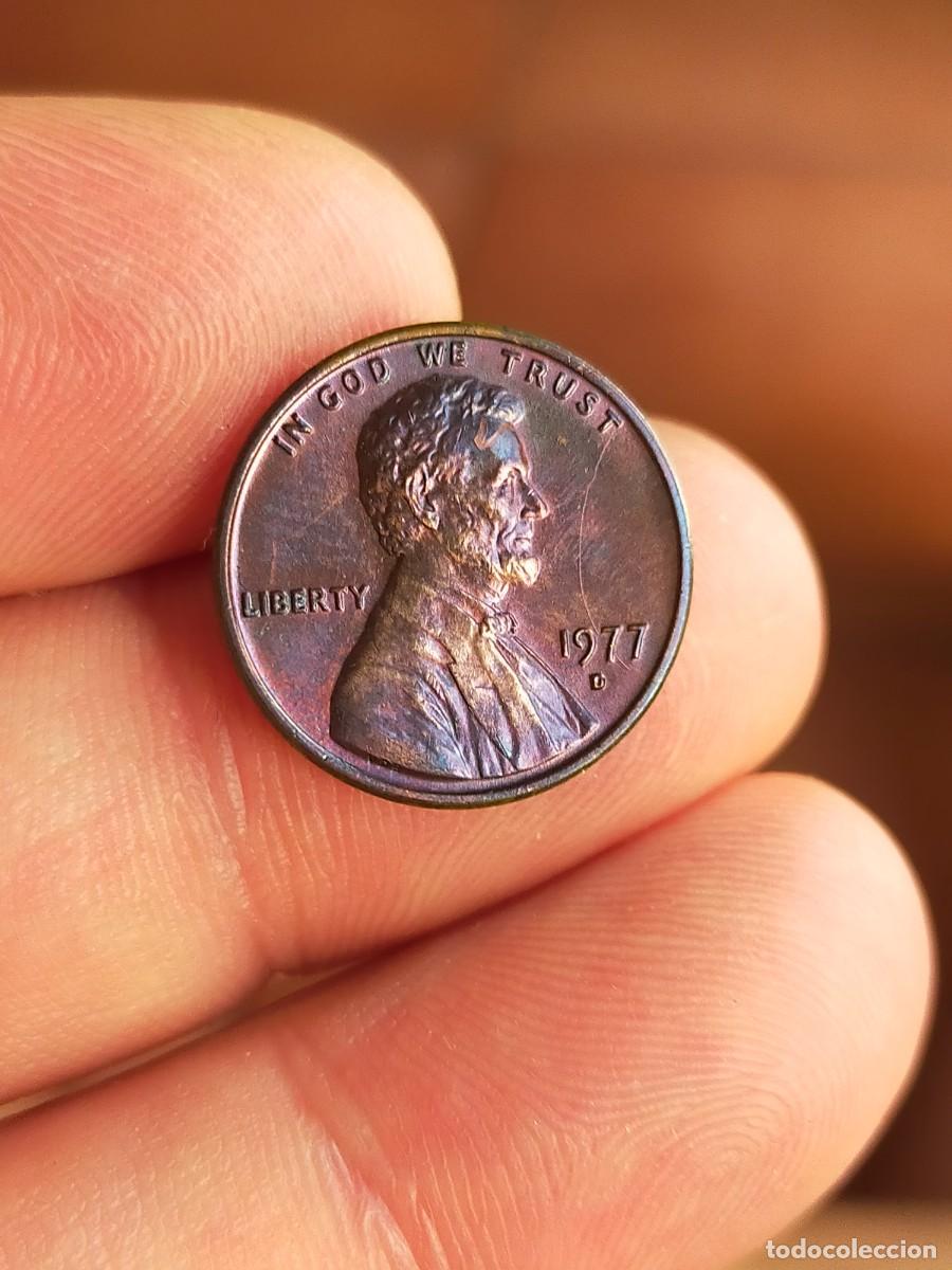 Monedas antiguas de Am&eacute;rica: MONEDA DE 1 UN CENTAVO CENT 1977 D DENVER USA ESTADOS UNIDOS AMERICA MUY BUENA CONSERVACION