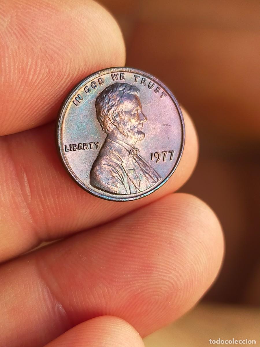 Monedas antiguas de Am&eacute;rica: MONEDA DE 1 UN CENTAVO CENT 1977 USA ESTADOS UNIDOS AMERICA MUY BUENA CONSERVACION