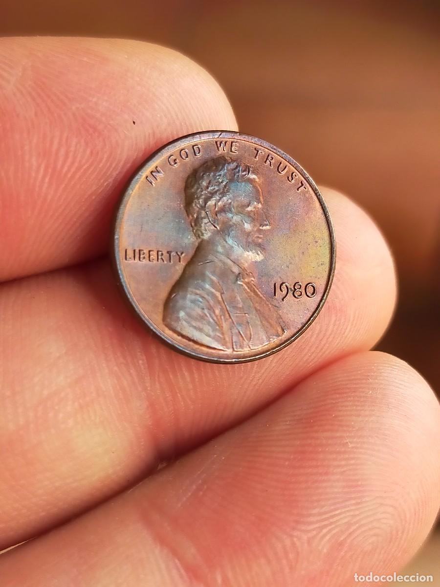 Monedas antiguas de Am&eacute;rica: MONEDA DE 1 UN CENTAVO CENT 1980 USA ESTADOS UNIDOS AMERICA MUY BUENA CONSERVACION