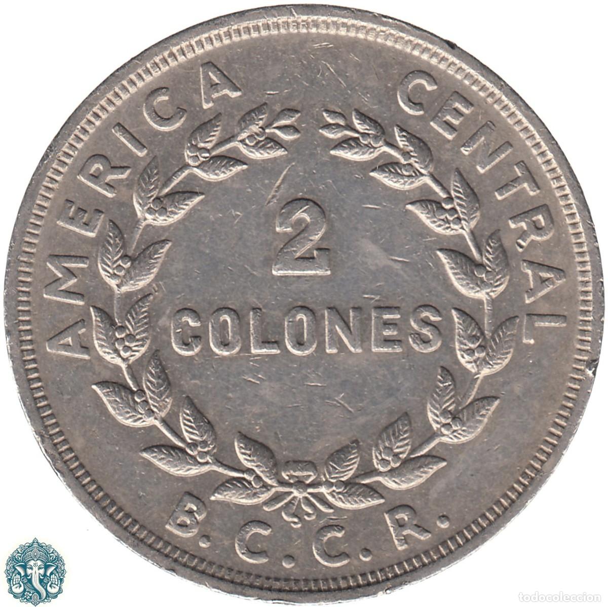 Monedas antiguas de Am&eacute;rica: COSTA RICA 2 Colones 1978 KM#187.2 canto normal
