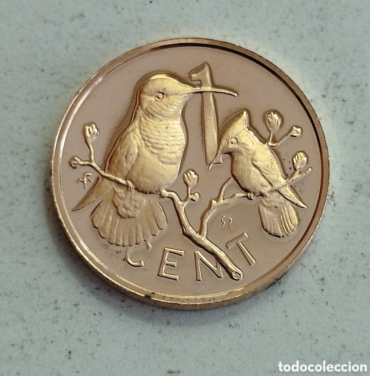 Monedas antiguas de Am&eacute;rica: Moneda 1 Centavo Islas V&iacute;rgenes Brit&aacute;nicas 1974
