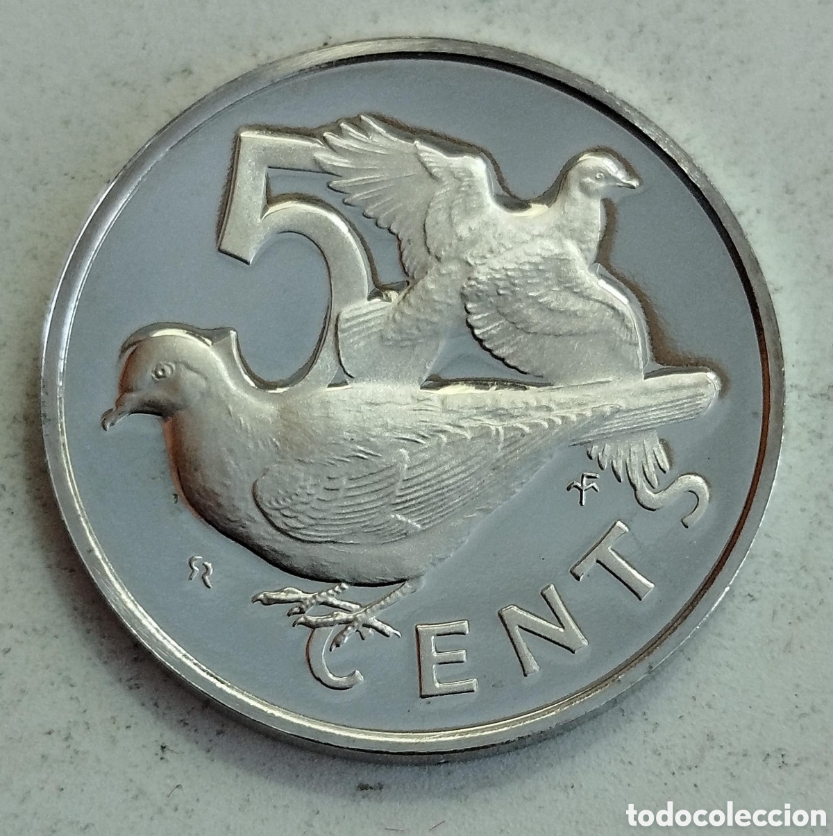 Monedas antiguas de Am&eacute;rica: Moneda 5 Centavos Islas V&iacute;rgenes Brit&aacute;nicas 1974