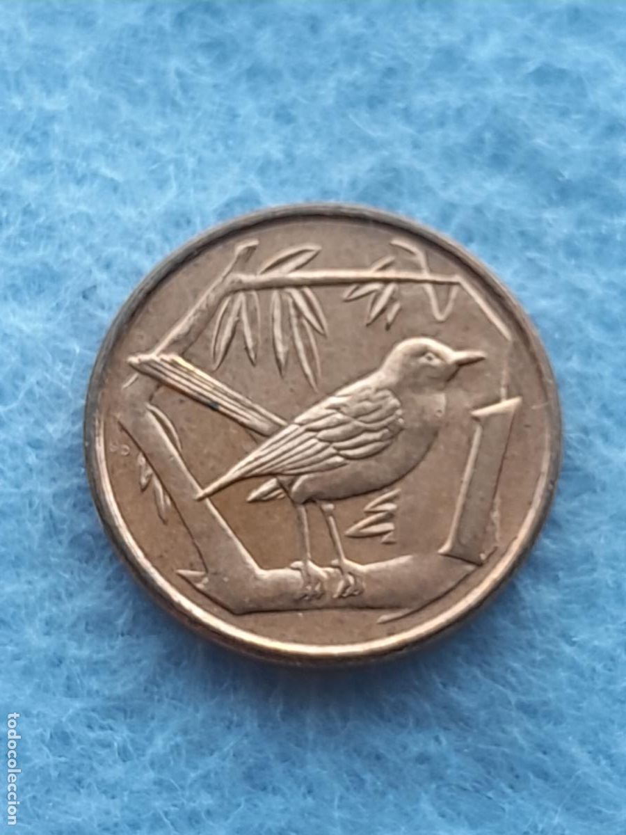 Monedas antiguas de Am&eacute;rica: Islas Caiman. 1 Penique. A&ntilde;o 1992.