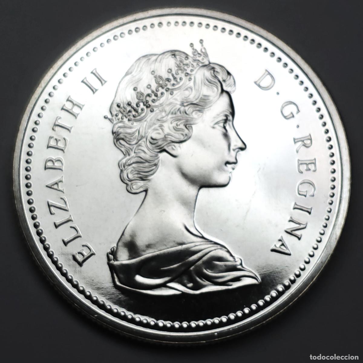 Monete antiche di America: MONEDA PLATA CANADA 1 DOLAR 1975 CALGARY SC-