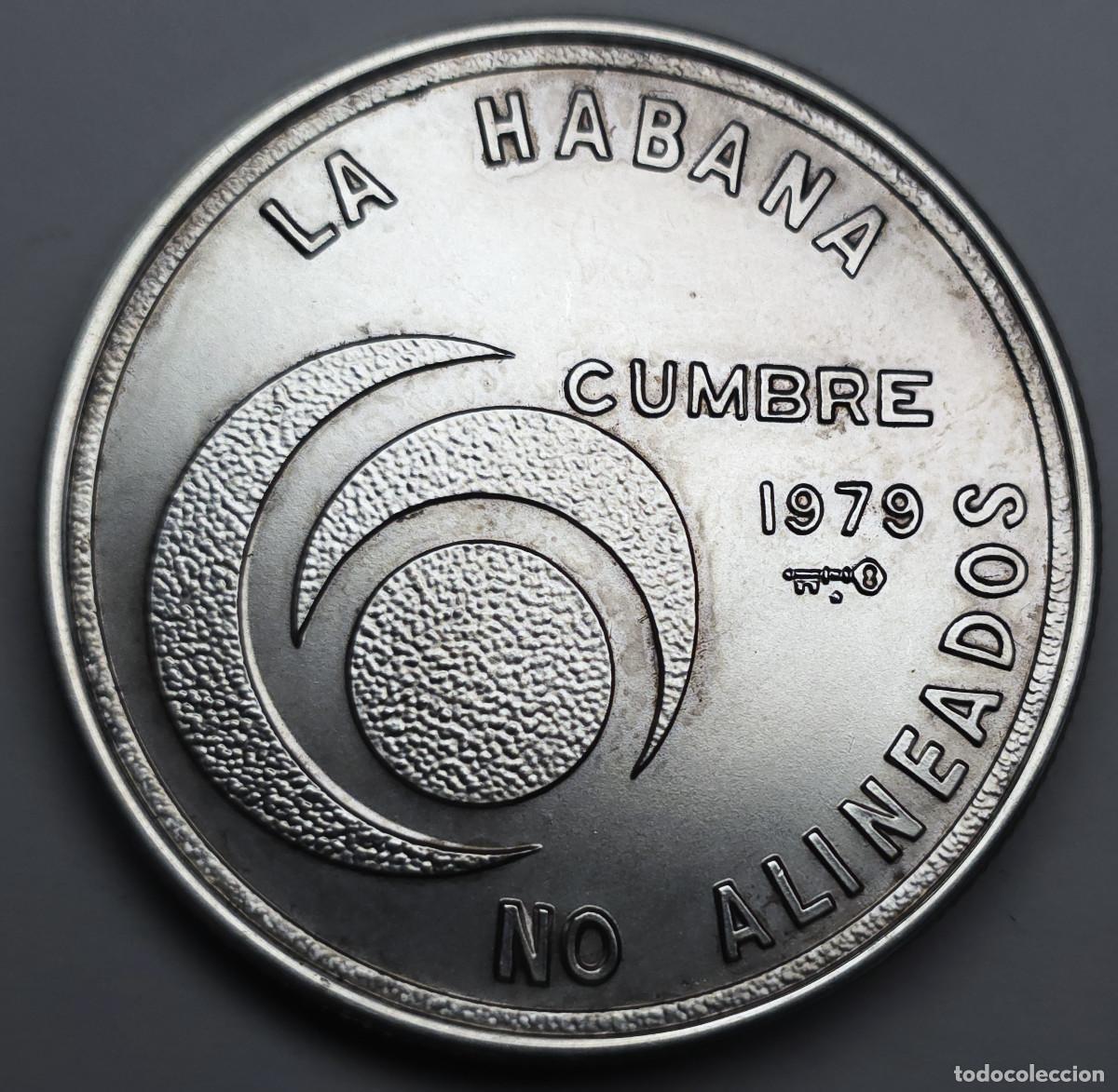 Monedas antiguas de Am&eacute;rica: MONEDA PLATA CUBA 20 PESOS 1979 &rdquo;LA HABANA CUMBRE NO ALINEADOS&rdquo;