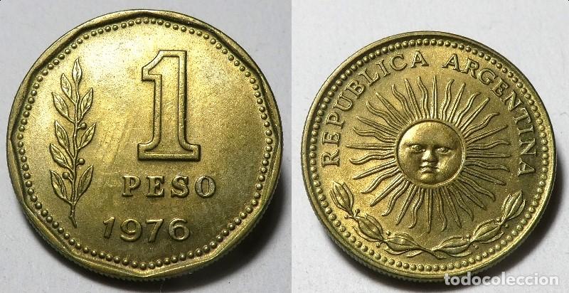 Monedas antiguas de Am&eacute;rica: Moneda de Argentina 1 Peso 1976