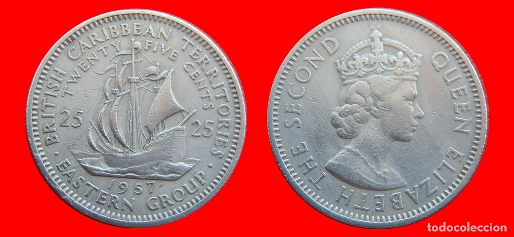 Monedas antiguas de Am&eacute;rica: 25 CENTAVOS 1957 ESTADOS DEL CARIBE ORIENTAL-152200