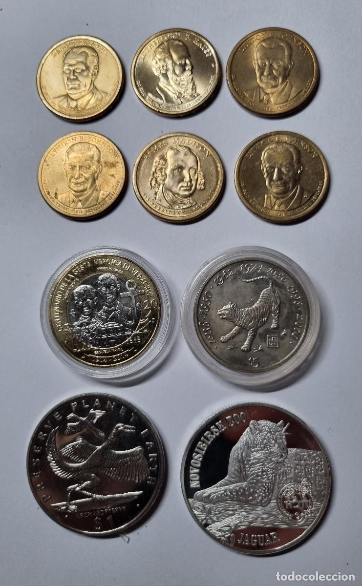 Monedas antiguas de Am&eacute;rica: 10 MONEDAS USA, MEJICO, ISLAS BRITANICAS, LIBERIA.