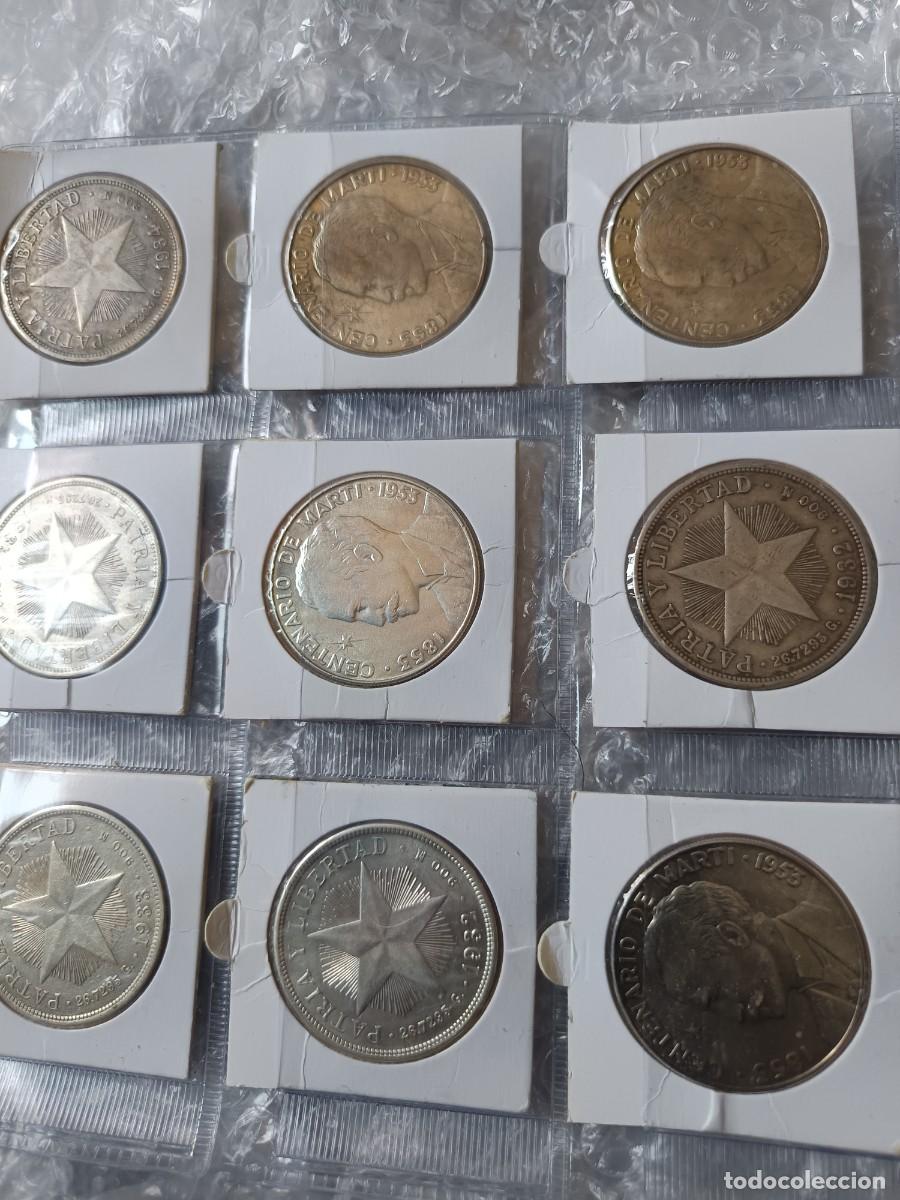 Monete antiche di America: Lote de 9 monedas de plata