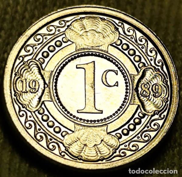 Moedas antigas da Am&eacute;rica: Antillas Holandesas 1 Centavos 1989 Sin Circular (SC) Lote 2455