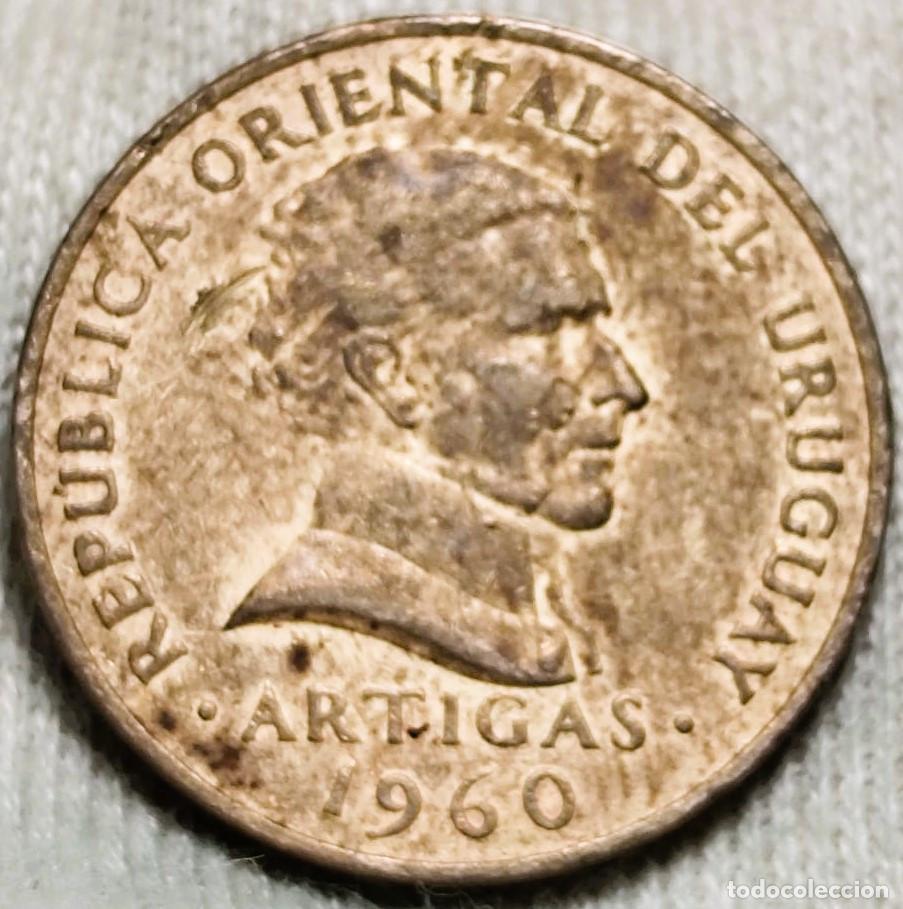 Alte M&uuml;nzen aus Amerika: Uruguay 5 cent&eacute;simos, 1960, Sin Circular (SC) Lote 2380
