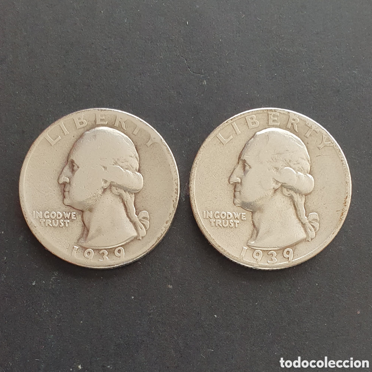 Monedas antiguas de Am&eacute;rica: EEUU 2 MONEDAS 1/4 D&Oacute;LAR PLATA 1939