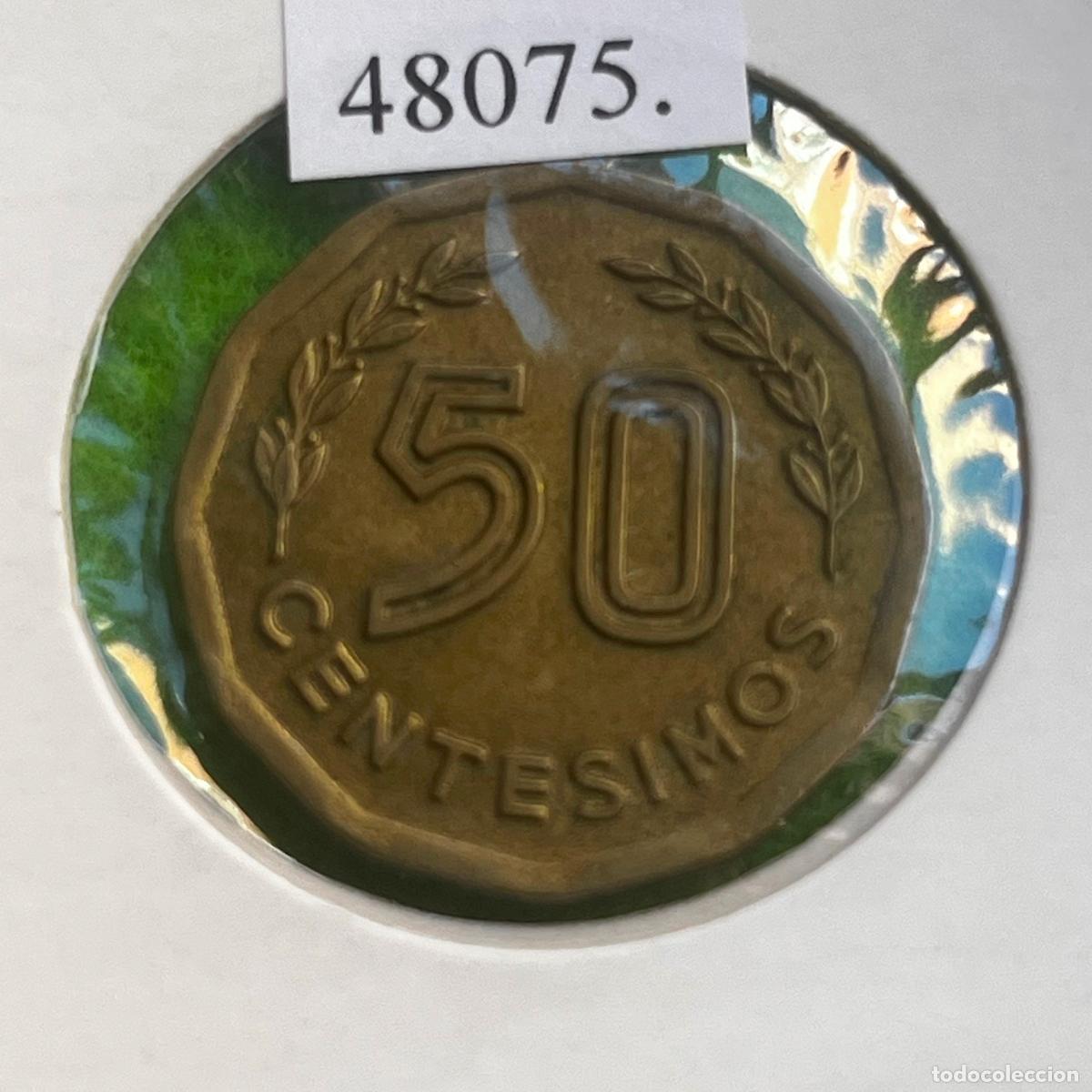 Monedas antiguas de Am&eacute;rica: Uruguay 50 cent&eacute;simos 1977