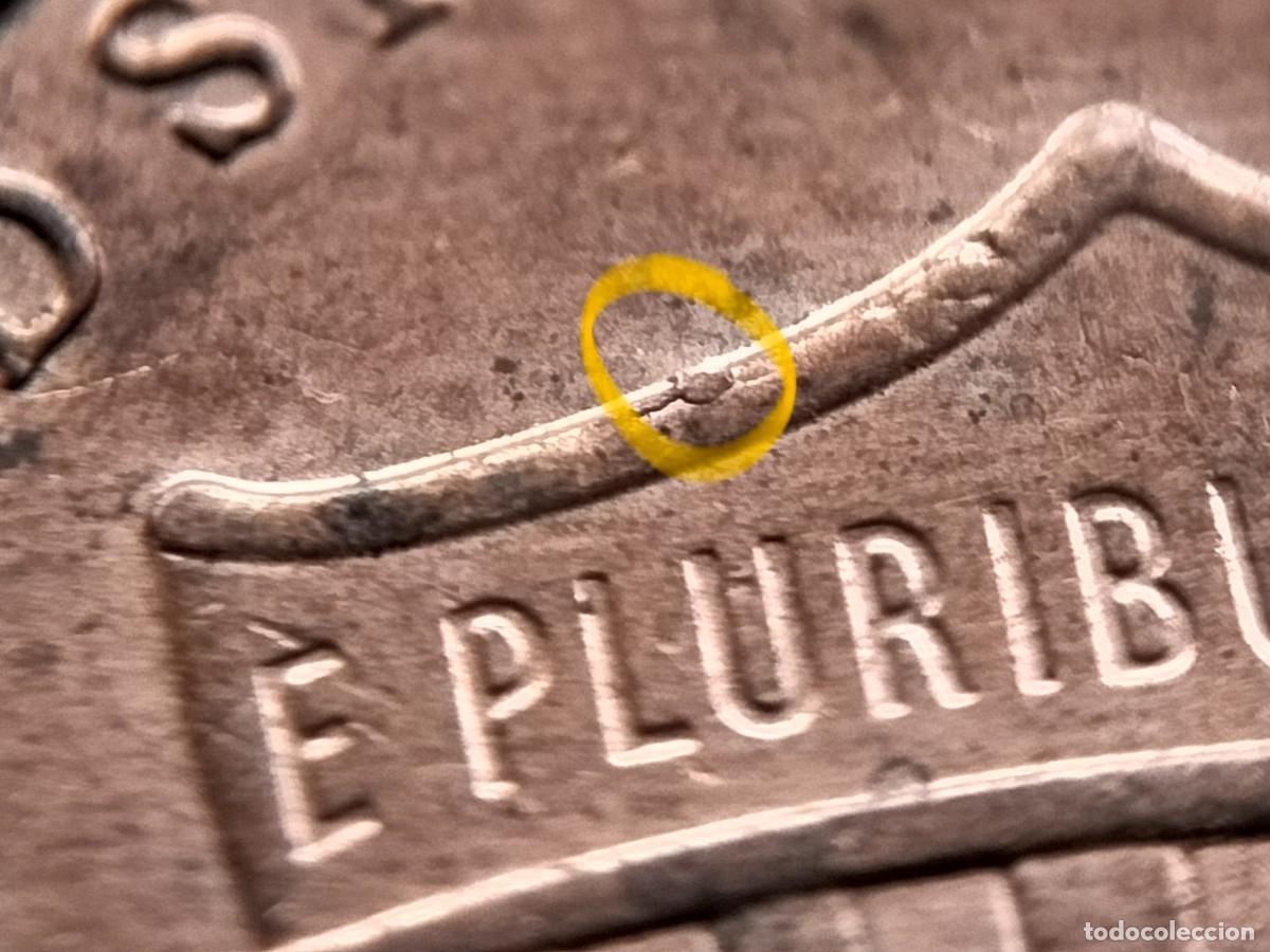 Old Coins of America: (E.UNIDOS-ERROR)(2014 ) ONE CENT EXCESO DE METAL EN ESCUDO