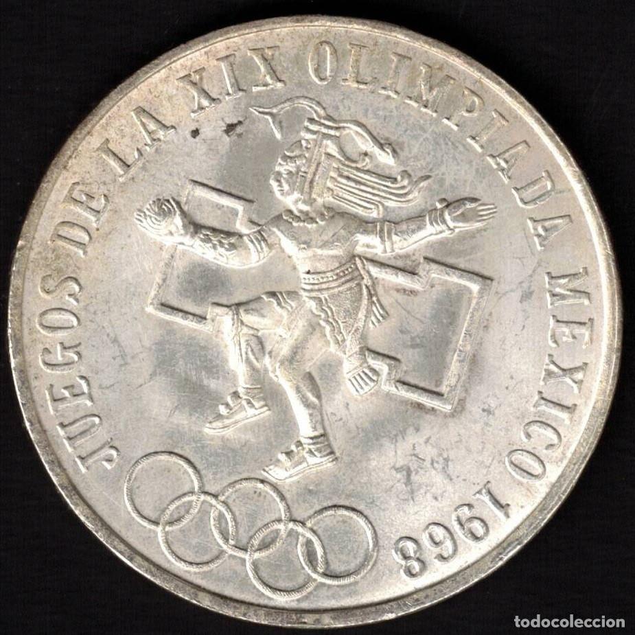 Monedas antiguas de Am&eacute;rica: MONEDA MEXICO 25 PESOS 1968 OLIMPIADA - PLATA