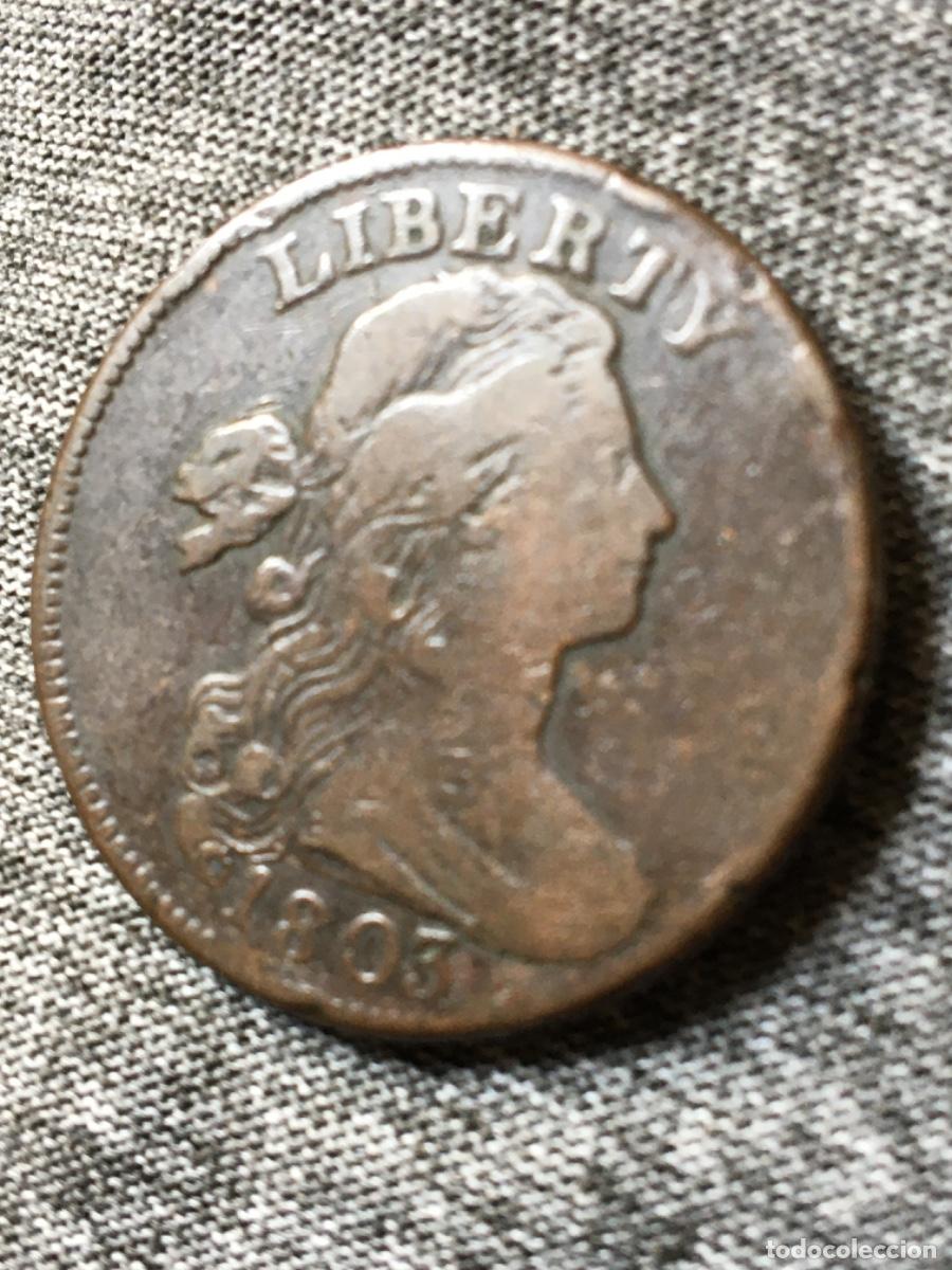 Monedas antiguas de Am&eacute;rica: One cent 1803 escaso USA - Foto 2